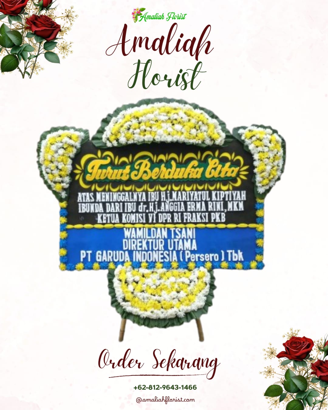 Papan Bunga Duka Landasan Ulin